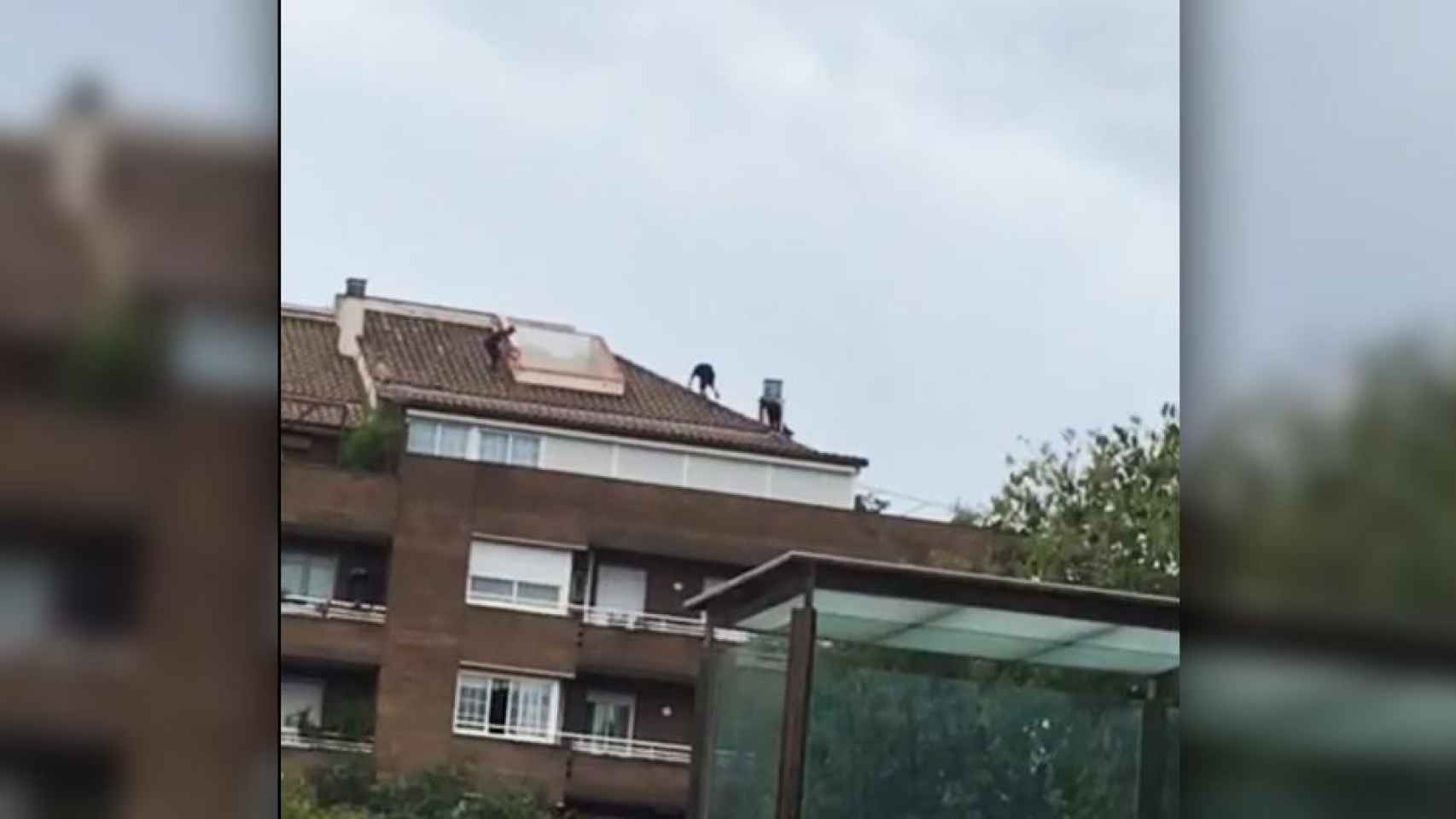 Imagen de la persecución de un grupo de ladrones por los tejados de Barcelona / CG
