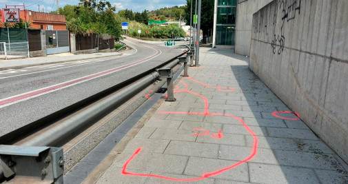 Lugar del atropello a un pelotón de ciclistas en Castellbisbal / EP