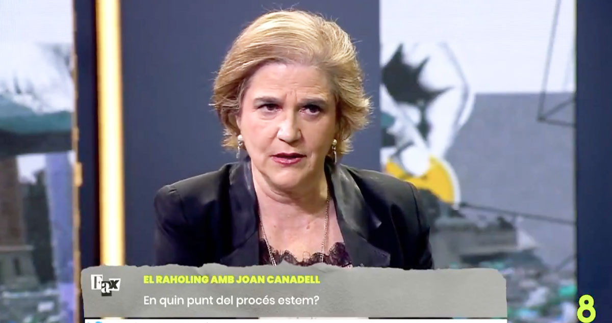 Pilar Rahola, en 'El Fax de 8TV' / Cedida