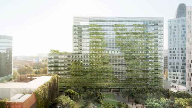 Imagen de cómo quedará el edificio que Colonial construye en la zona de plaza de las Glorias de Barcelona / CG