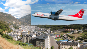 Un avión de la compañía Andorra Airlines sobre el Principado de Andorra / CG