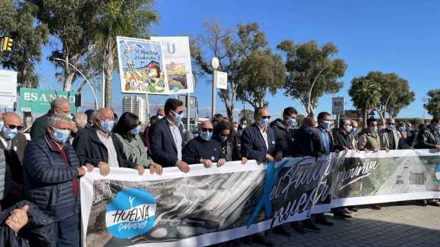 Manifestación en Huelva que se siente la España vaciada