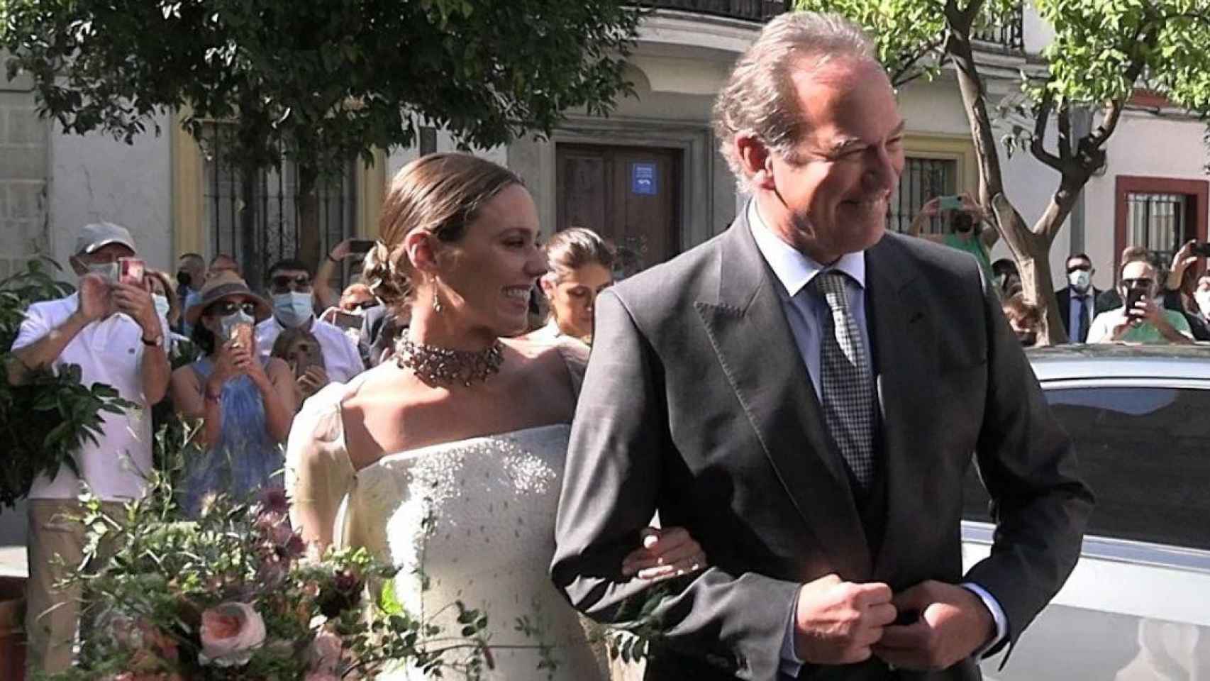 Claudia y Bertín Osborne en su boda con José Entrecanales / EP