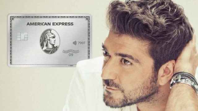 Antonio Orozco y una tarjeta Platinum American Express / FOTOMONTAJE DE CD