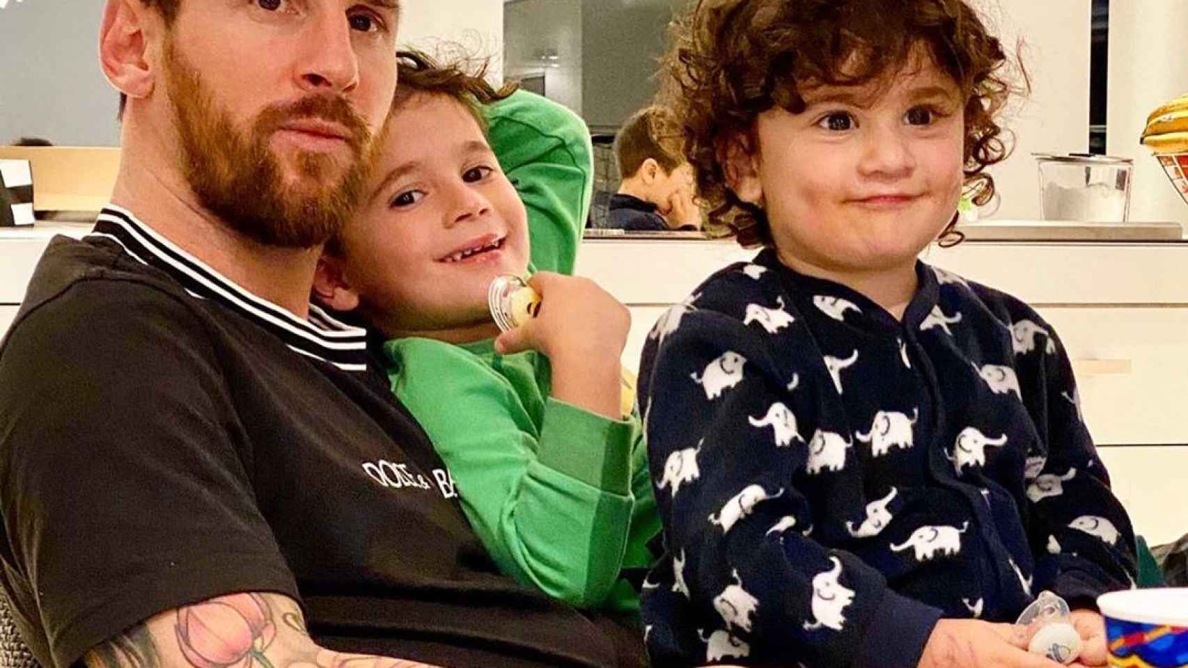 Leo Messi, Mateo y Ciro