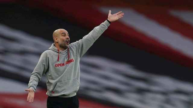 Pep Guardiola con el Manchester City EFE