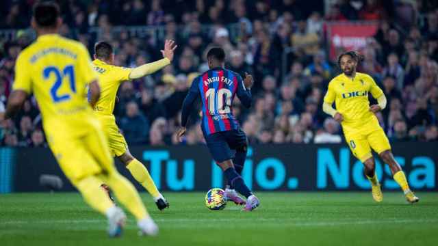 Ansu Fati durante el Barça-Cádiz / FCB