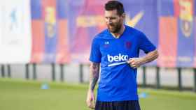 Leo Messi en un entrenamiento del FC Barcelona / FC Barcelona