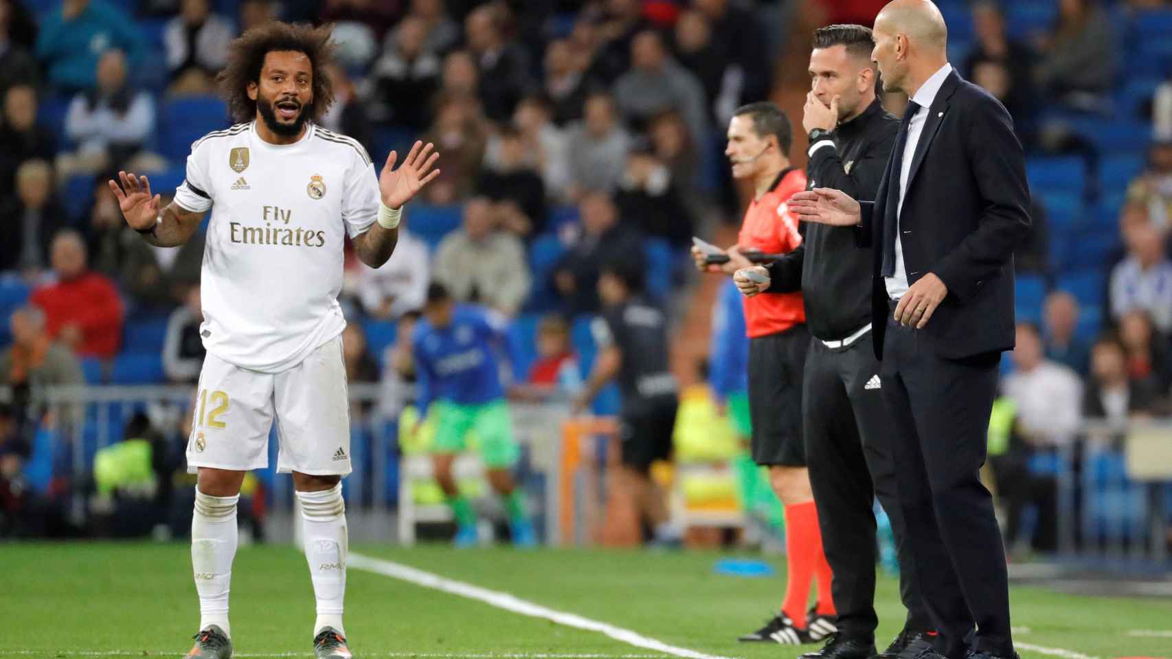 Marcelo en el choque contra el Leganés / EFE