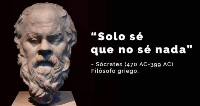 ‘Solo sé que no sé nada’ es la frase más célebre de Sócrates