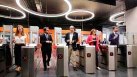Pere Aragonés durante la inauguración de la L10 Sur del Metro de Barcelona / ARCHIVO
