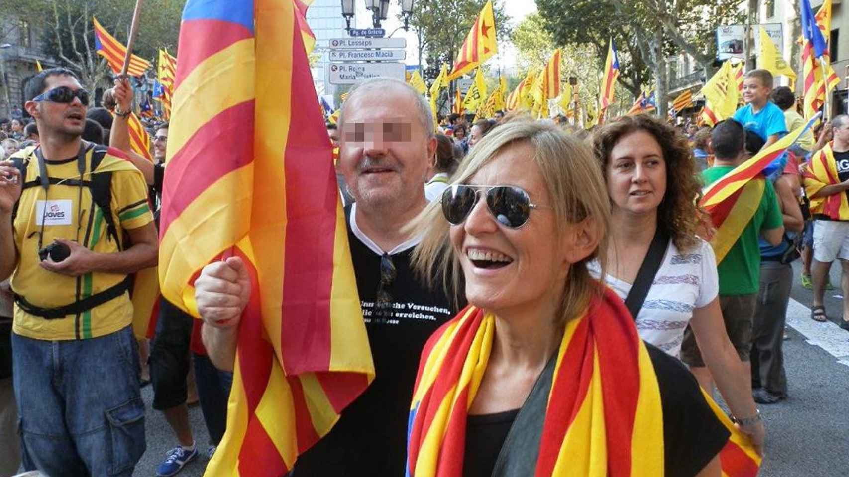 Cristina, en una manifestación independentista en Barcelona / CG