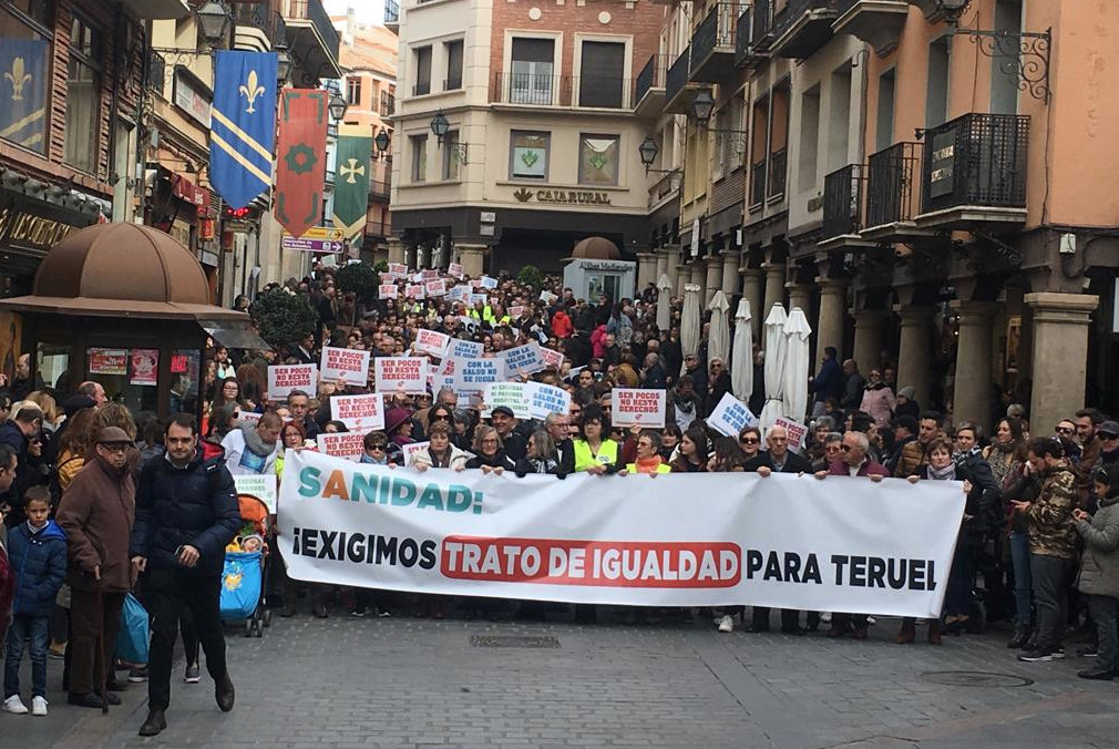 Manifestación de 'Teruel Existe contra la despoblación / TWITTER