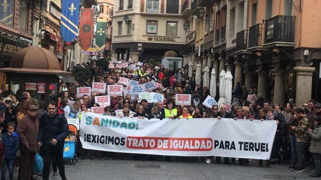 Manifestación de 'Teruel Existe contra la despoblación / TWITTER