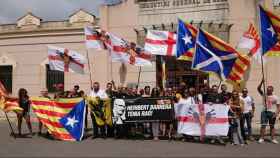 Manifestación del ultraderechista Moviment Identitari Català a favor de Heribert Barrera / TWITTER