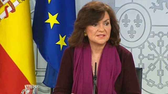Carmen Calvo, vicepresidenta del Gobierno, en su comparecencia sobre el diálogo con la Generalitat de Cataluña y el relator / 324