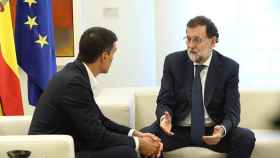 Pedro Sánchez y Mariano Rajoy, en la Moncloa / EP