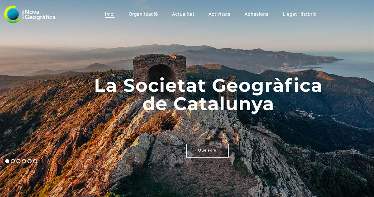Web de la nueva Societat Geogràfica de Catalunya
