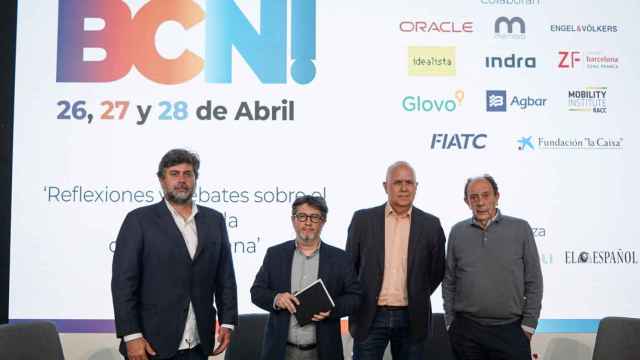 Malcolm Otero (i); Manel Manchón; Sergi Doria y Pepe Ribas, en el Desperta BCN / GALA ESPÍN