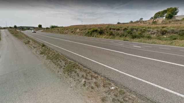 La C-12, a la altura de Corbins, Lleida, donde se produjo el accidente mortal / GOOGLE MAPS