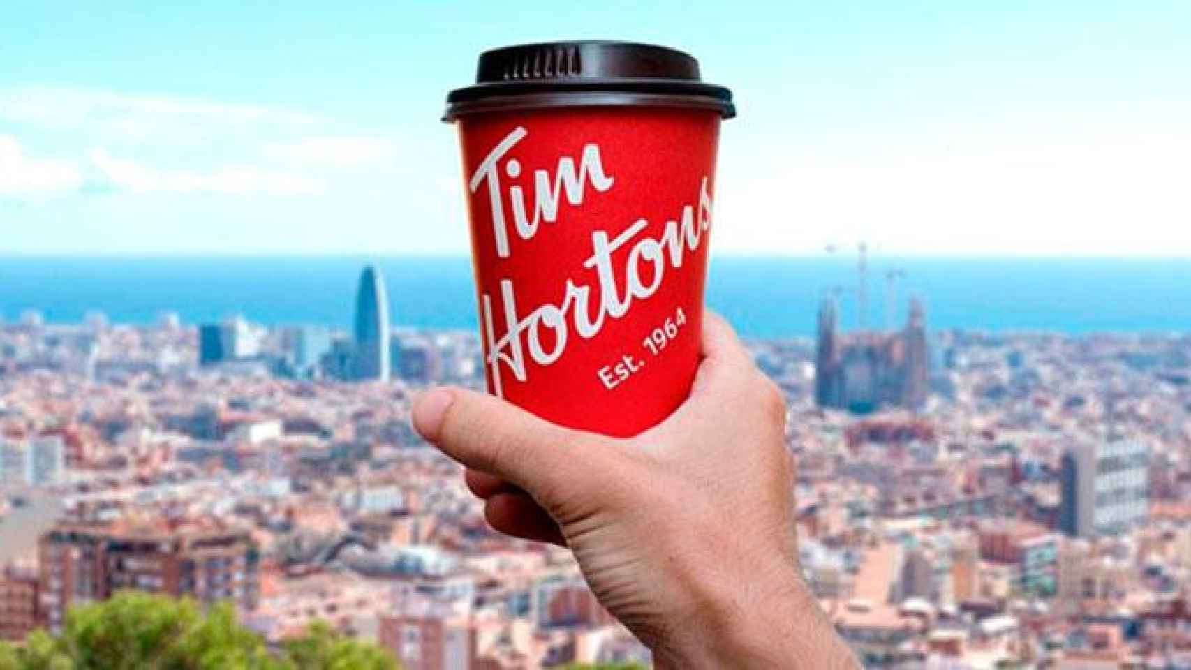 Imagen promocional de Tim Hortons, que abrirá una cafetería en Barcelona / TIM HORTONS