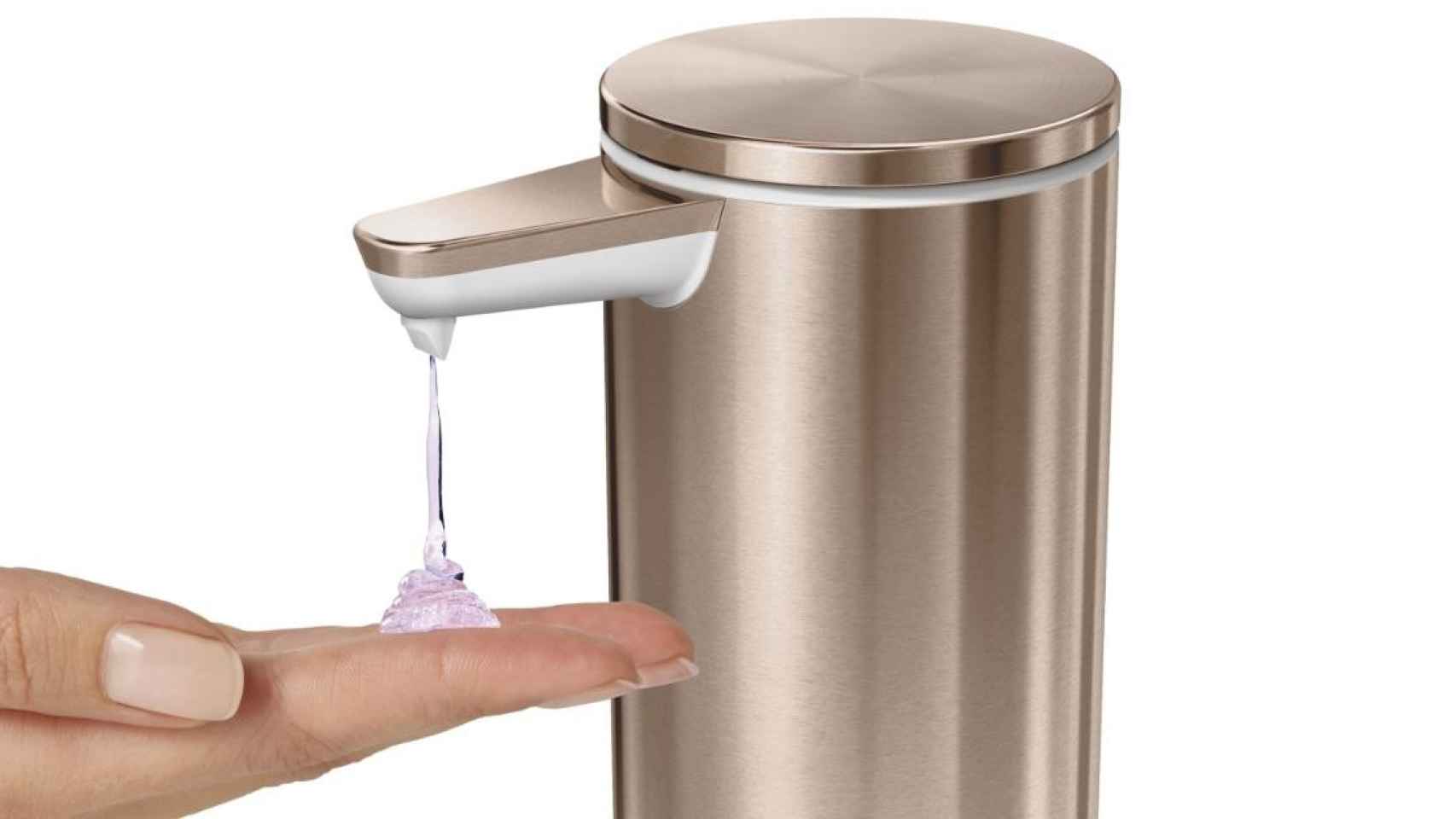 Dosificador recargable con sensor para lavarse las manos de Simplehuman