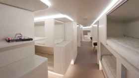 Representación de los posibles dormitorios con literas para aviones. /Airbus