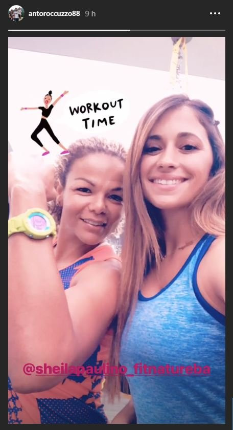 Antonella Rocuzzo junto a su entrenadora personal, Sheila Paulino / Instagram
