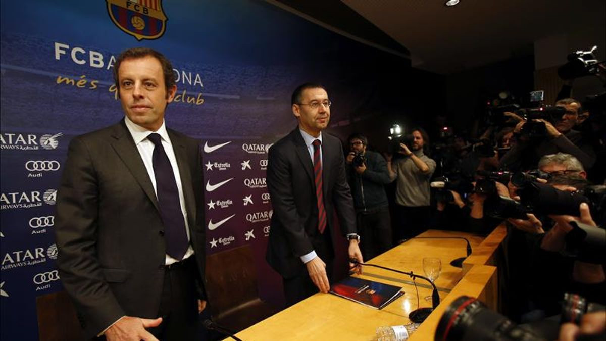 Rosell y Bartomeu en una imagen de archivo / FC Barcelona
