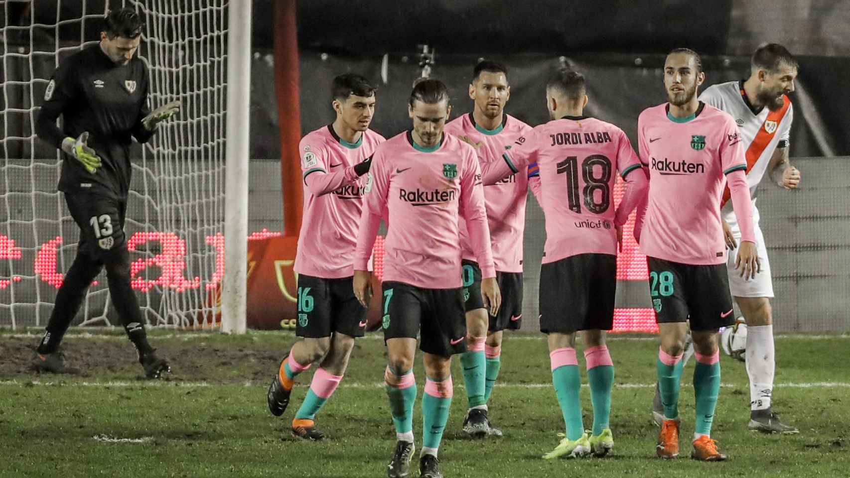 Los jugadores del Barça, celebrando un gol contra el Rayo | EP