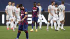 Leo Messi tras la derrota ante el Bayern / EFE