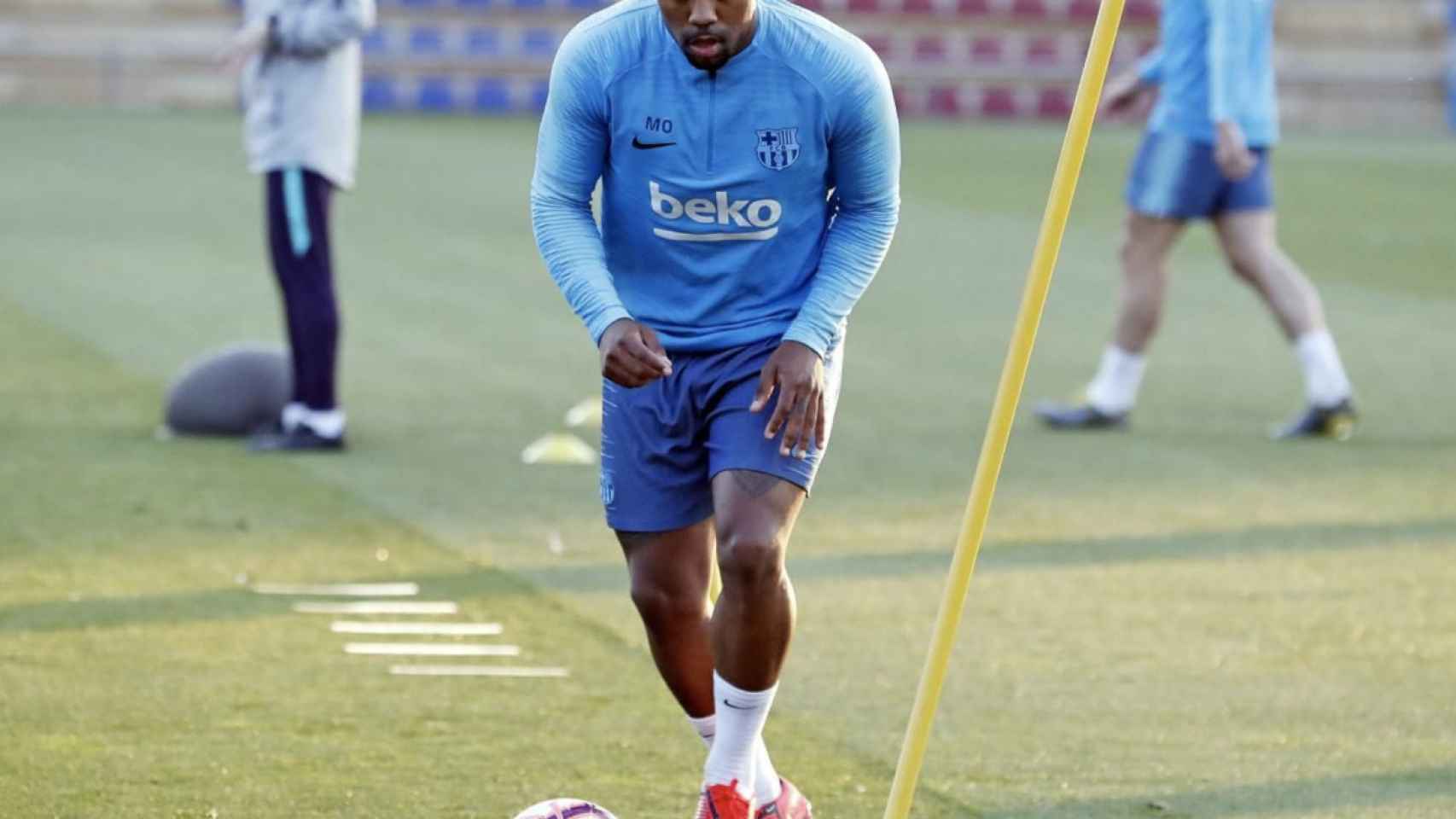 Una foto de Malcom Oliveira durante un entrenamiento del Barça / FCB