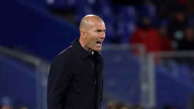 Zidane en el partido de este jueves entre Getafe - Real Madrid / EFE