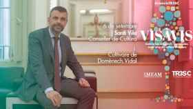 Imagen del cartel que anuncia el 'vis à vis' con Santi Vila / TR3SC