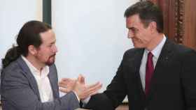 El presidente del Gobierno, Pedro Sánchez, y el nuevo vicepresidente de Podemos, Pablo Iglesias / EUROPA PRESS