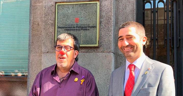 El concejal de ERC Jordi Pesarrodona y el conseller Jordi Puigneró en una imagen de archivo / TWITTER
