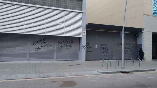 Vandalismo en la sede del PSC de Barcelona / CG