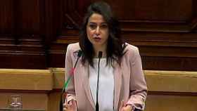 La líder catalana de Ciudadanos, Inés Arrimadas, en el Parlament / CG