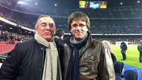 Josep Manel Bassols y Carles Puigdemont en el Camp Nou / CG