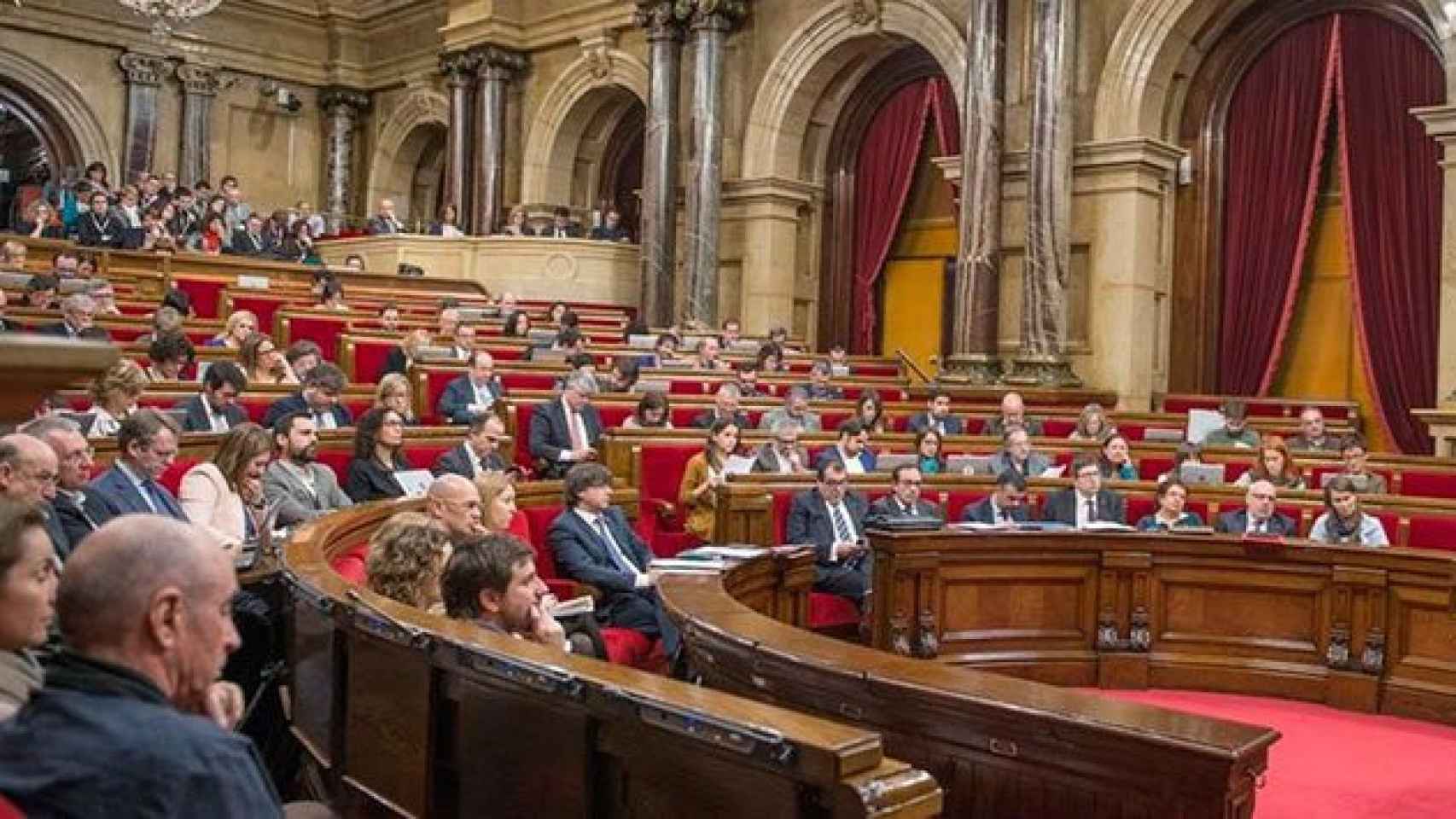 Imagen de una sesión plenaria del Parlamento catalán.