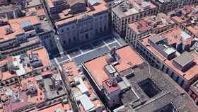 Vista aérea de la plaza Sant Jaume de Barcelona / GOOGLE EARTH