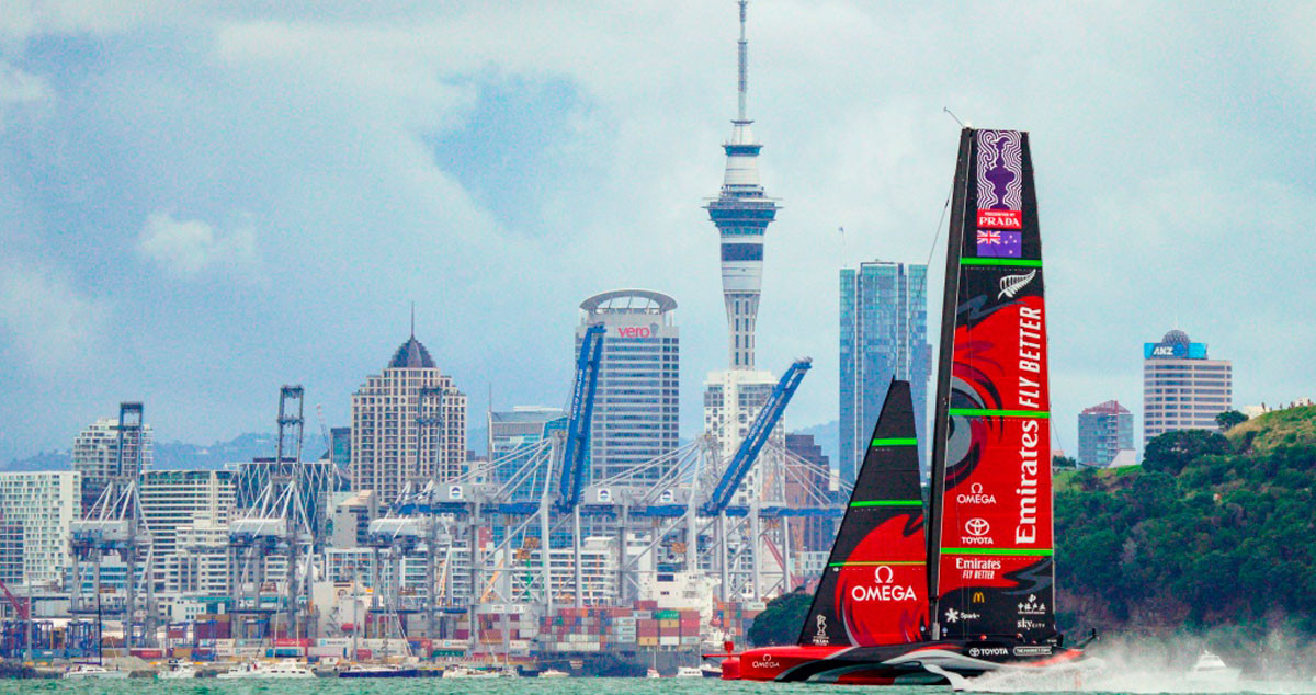 Imagen de un barco del Emirates Team New Zealand, defensor del título / Cedida