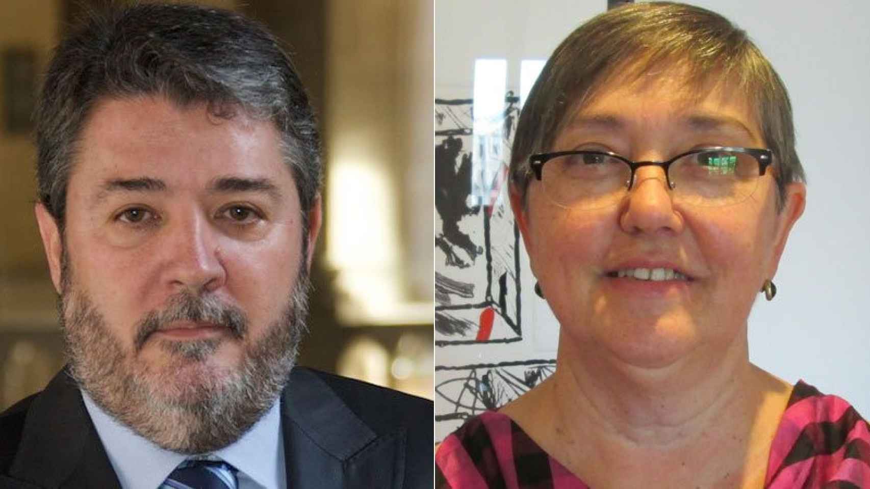 Miquel Àngel Fraile y Maria Rosa Eritja, ex secretario general y la presidenta de la patronal del comercio catalana.