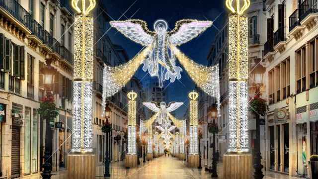Luces de Navidad en la calle Larios / EP