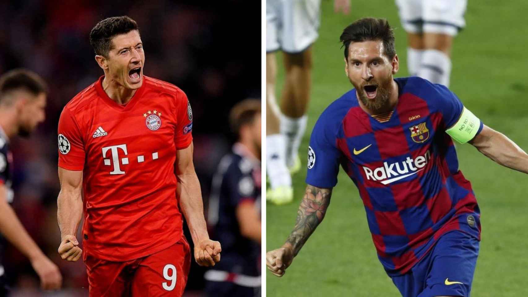 Lewandowski y Messi en un fotomontaje de Culemanía / Culemanía
