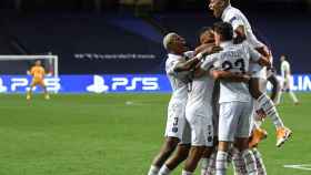 Los jugadores del PSG celebrando en la Champions League | EFE