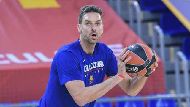 Pau Gasol, en un entrenamiento con el Barça | FCB