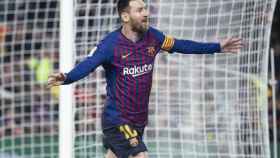 Una foto de Leo Messi celebrando un gol con el Barça / FCB