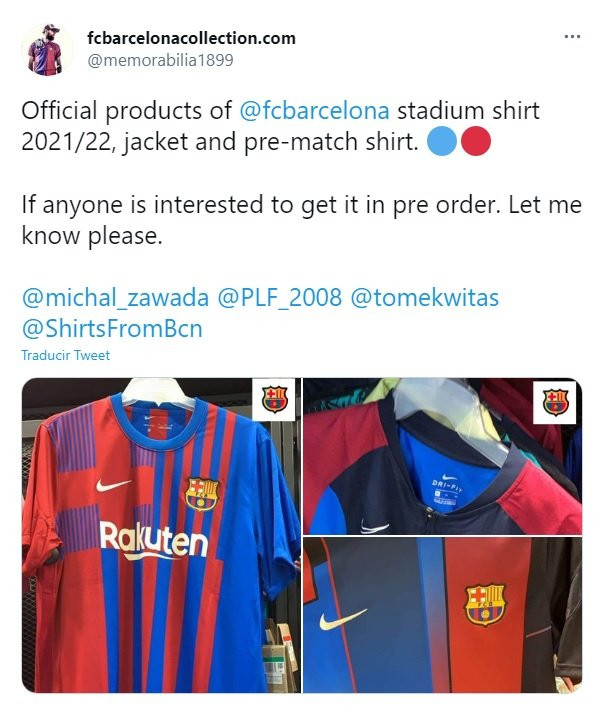 Nuevas fotos de la polémica camiseta del Barça para la Liga 2021-22 /Twitter