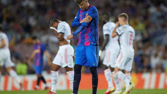 Gerard Piqué después de la derrota ante el Bayern / EFE